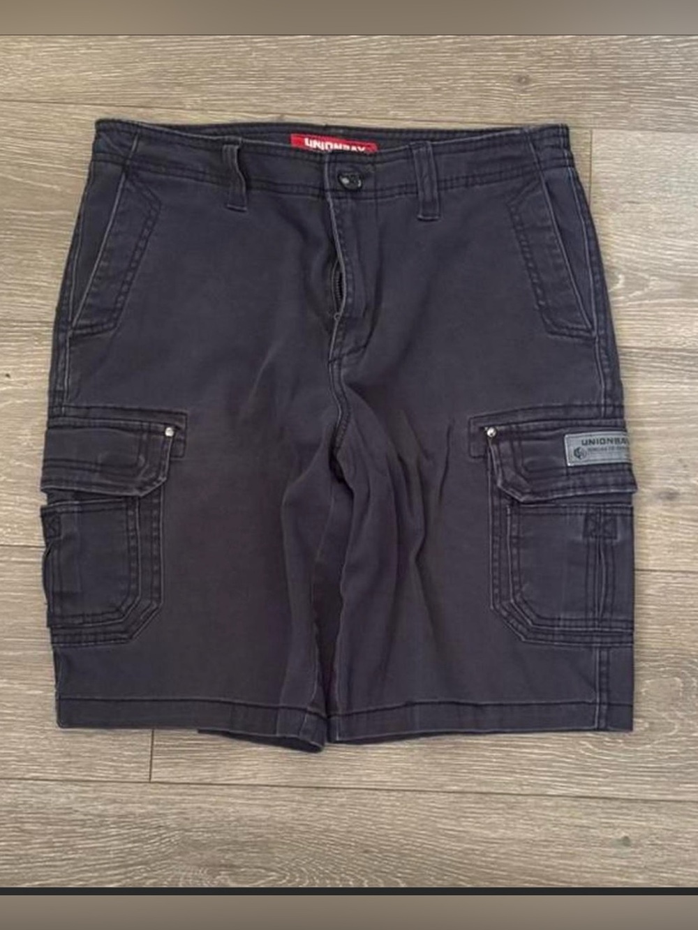 UNIONBAY Men's Dark Black Cargo Shorts